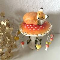 schlafender Fuchs-Pilz-Ohrringhalter