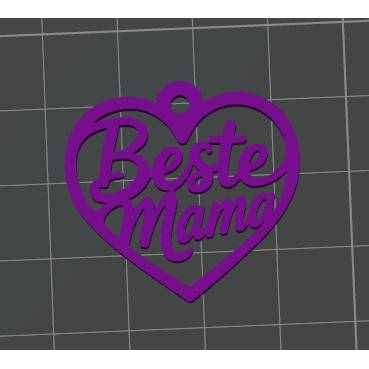 Herz Schlüsselanhänger „Beste Mama“ – Geschenk für Mama Bild 2