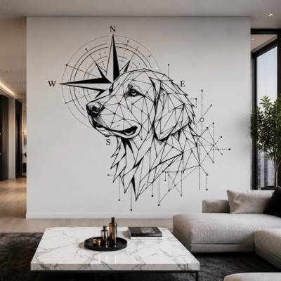 Geometrischer Hund SVG Datei | Polygon Hund Laserdatei | PNG PDF Download | Cricut xTool Vorlage