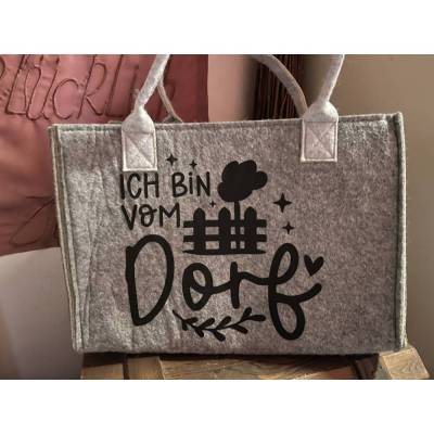 Filztasche ich bin vom Dorf