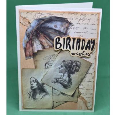 Geburtstagskarte Retro / Birthday Wishes Karte / Vintage Grußkarte / Retro Geburtstagsgruß / Nostalgische Karte