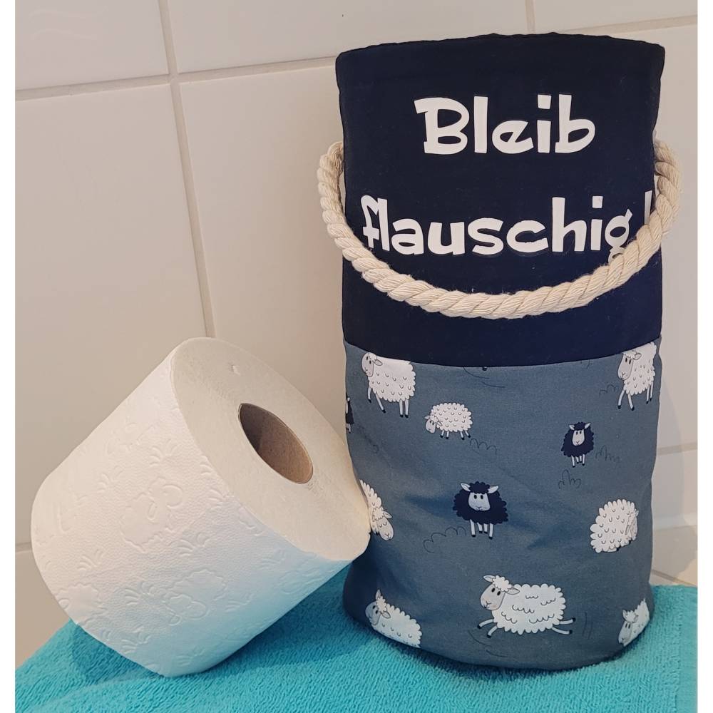 Utensilo zur Toilettenpapier-Aufbewahrung mit Sprchen, tolle Deko fr Bad  oder Gste-WC