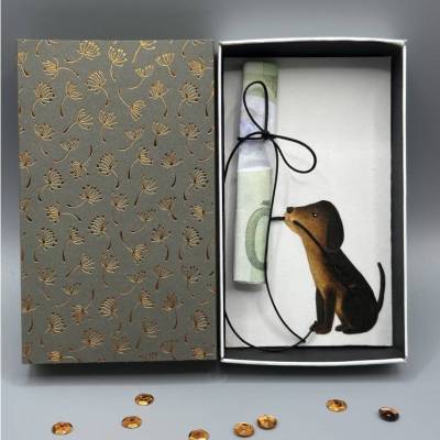 Geschenk Hund – Edle Geschenkbox für Hundebesitzer mit handgemaltem Motiv