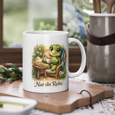 Nur die Ruhe Tasse - Schildkröte Tee Geschenk Entspannung lustig Büro