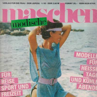 Zeitschrift Modische Maschen 1-83 für Sommer 1983 DDR Vintage aus den 1980er Jahren 