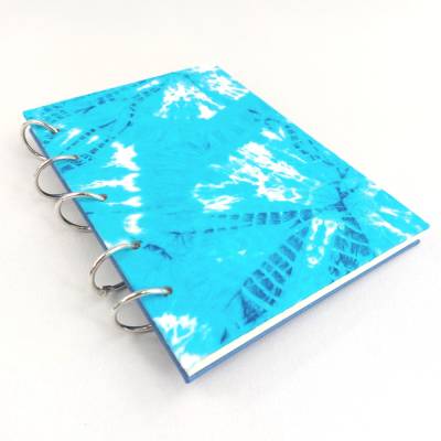 Binderinge, Spiralbuch, DIN A5, blau, Büttenpapier