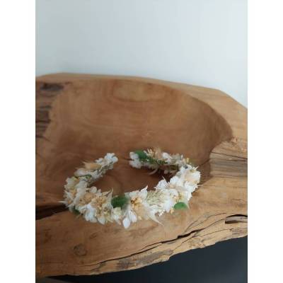 Haarreif aus Trockenblumen, Kopfkränzchen, Dirndl, Haarkranz