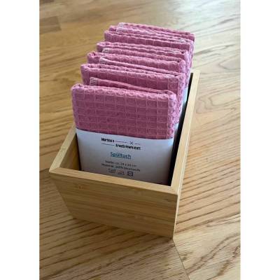Spültücher genäht Waffelpique Spüllappen Putztuch wiederverwendbar nachhaltig "Rosa"