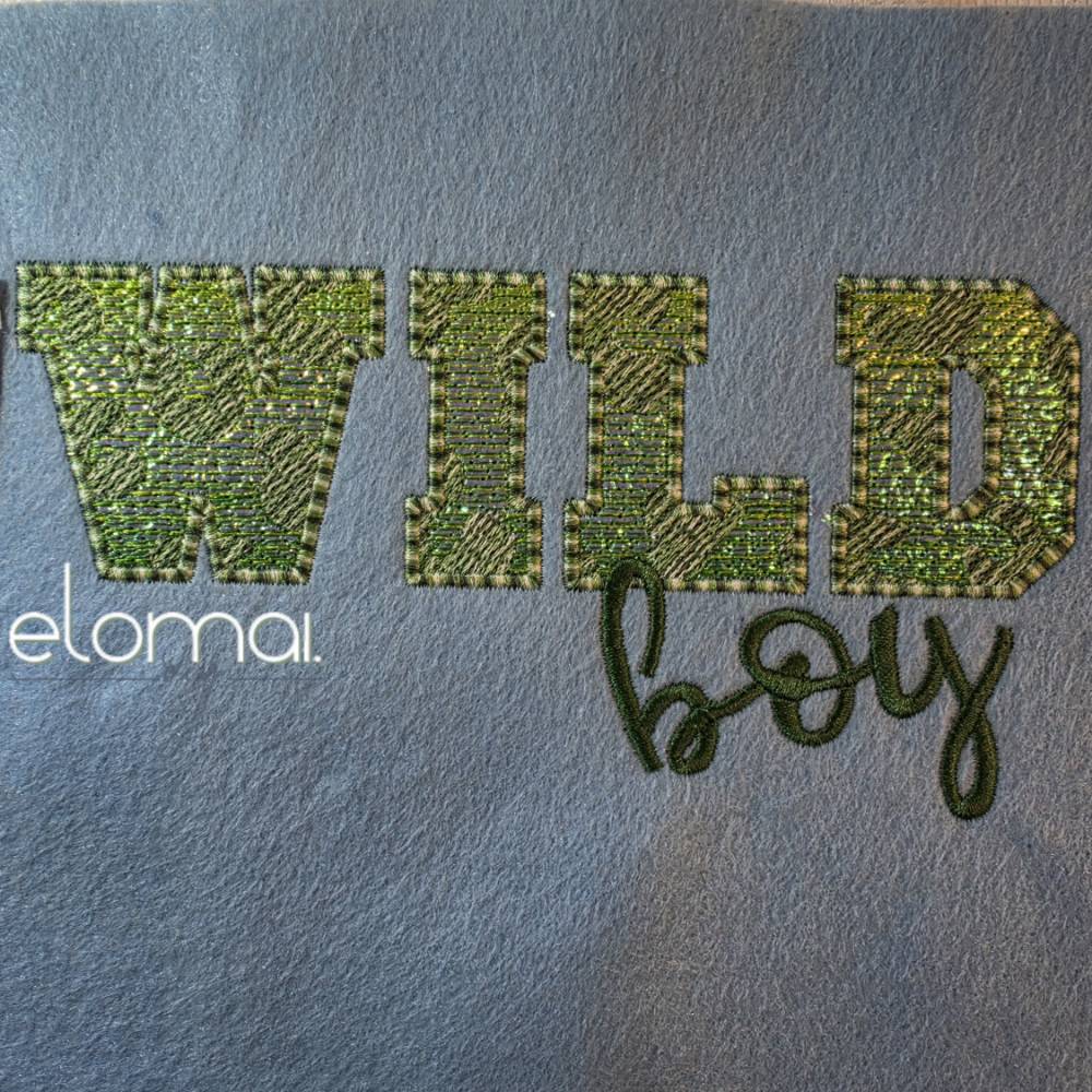Stickdatei-Set "WILD" für 13x18 Animal-print Statement, 7 Versionen für Mylar- wild girl,wild boy, wild thing, wild one Bild 4