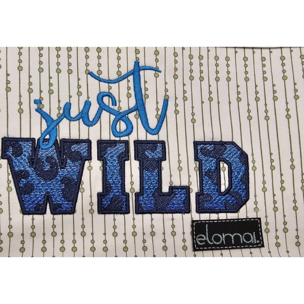 Stickdatei-Set "WILD" für 13x18 Animal-print Statement, 7 Versionen für Mylar- wild girl,wild boy, wild thing, wild one Bild 5
