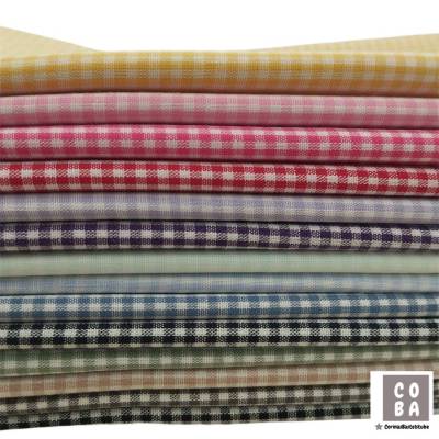 Baumwollstoff Karo 2 mm  100% Baumwolle Meterware | einfarbiger Nähstoff für Kleidung, Patchwork & Deko