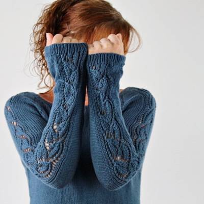 Strickanleitung Raglanpullover Top Down – Sweater mit Lacemuster