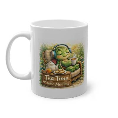 Tea Time ist meine Me Time - Tasse Schildkröte Tee Achtsamkeit Geschenk Kollegin Freundin Mama Oma Büro