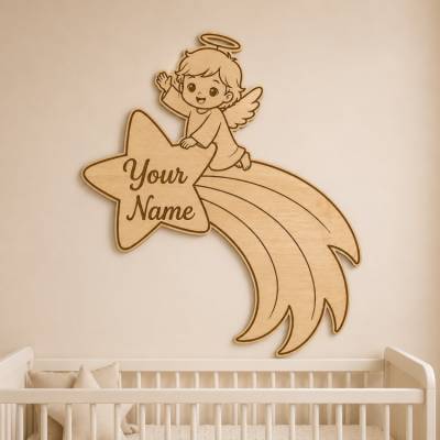  Engel Sternschnuppe SVG Datei | Babyzimmer Laserdatei | PNG PDF Download | Cricut xTool Glowforge Vorlage