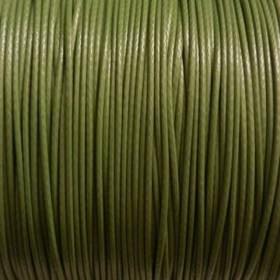 10 m Baumwollband gewachst 1.5 mm grün Kordel Schnur B2-1016