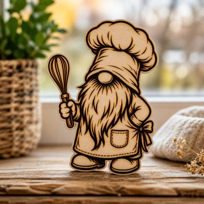 Koch Wichtel SVG Datei | Küchen Gnom Laserdatei | PNG PDF Download | Cricut xTool Vorlage