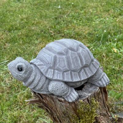 Steinfigur "große Schildkröte"– Handgefertigte Gartendekoration aus massivem Betonguss absolut frostfest