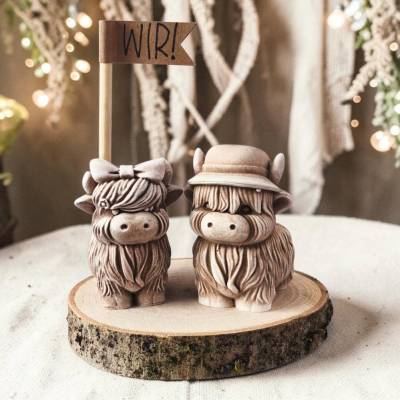 Highland Cow Familien-Set – Deine individuelle Rinder-Bande