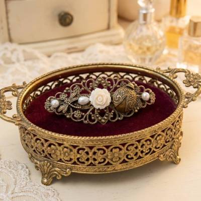 Verzierte Haarspange im Vintage-Stil – Romantische verzierter Haarschmuck