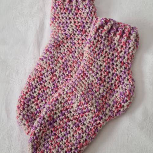 Wollsocken gehäkelt  Gr. 36/37