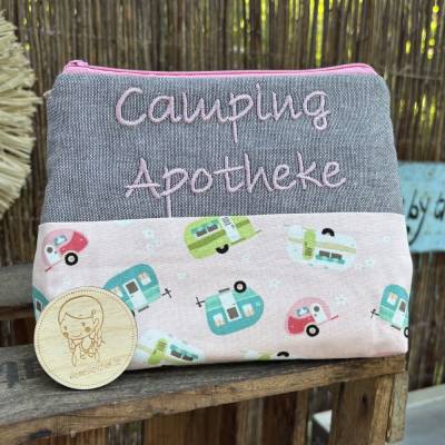 Große Camping Apotheke – Schminktäschchen & Reiseapotheke – Kulturbeutel für Camping & Reisen