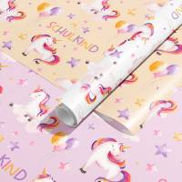 Geschenkpapier Set *Schulkind* / DIN A3 Einwickelpapier für Kinder zur Einschulung