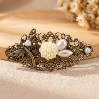 Verzierte Haarspange im Vintage-Stil – Romantische verzierter Haarschmuck