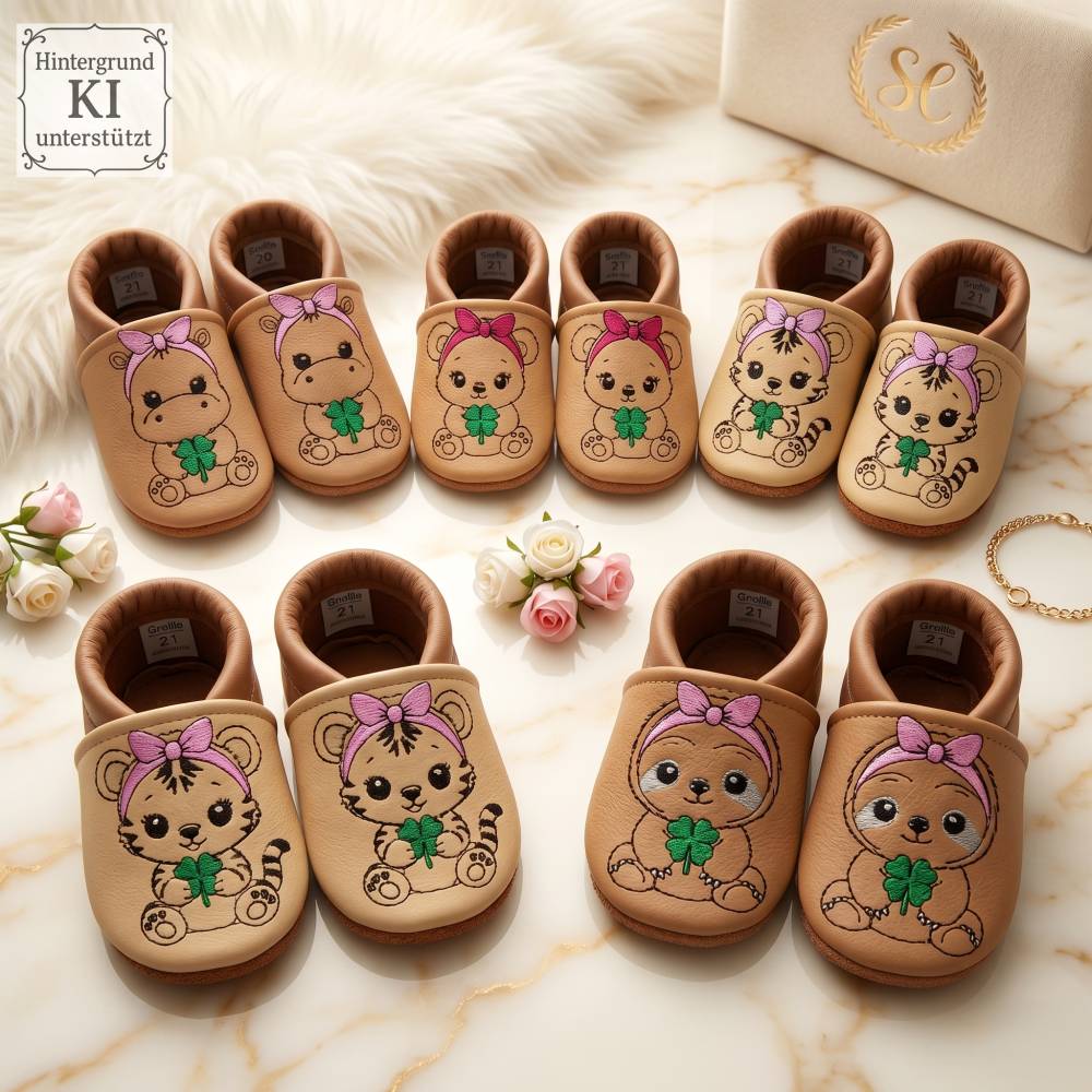 Stickdateien Glückstiere: 35 Kawaii Tiermotive & ITH Anhänger ab 10x10 cm – made by Vina Bild 7