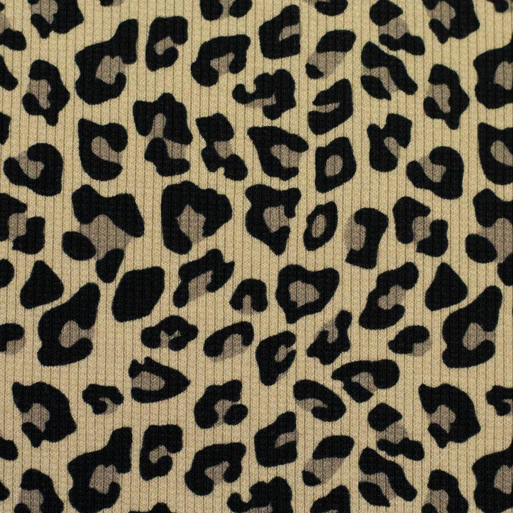 Baumwoll Ripp-Jersey Leonore Leoprint von Swafing Bild 3