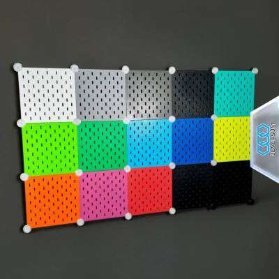 FlexiBoard Lochwand 240x240 mm | IKEA SKÅDIS kompatibel | Nähzimmer Camper Bad | ohne Bohren