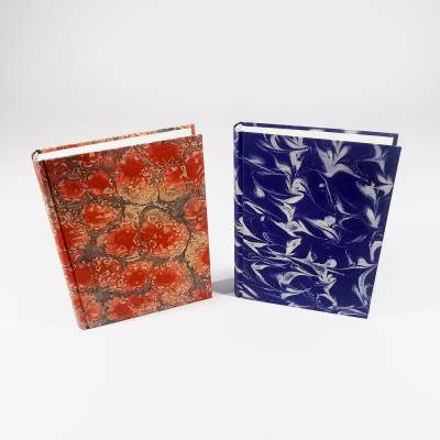 Handgemachtes Skizzenbuch A5 – Unikat Notizbuch & Tagebuch mit Marmorpapier