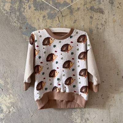 Igelchen Langarmshirt Oversize Größe Gr. 80 von zimtblüte