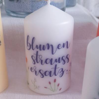 Kleine Kerze "Blumenstraußersatz"