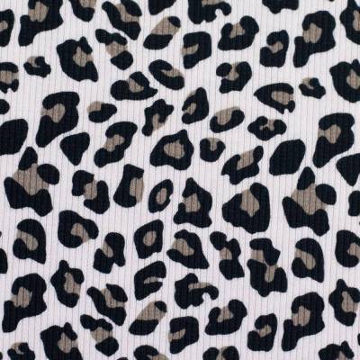 Baumwoll Ripp-Jersey Leonore Leoprint von Swafing