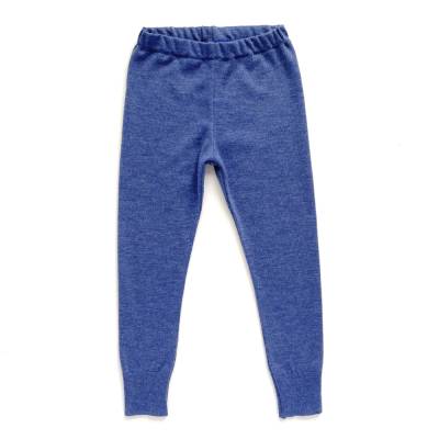 Leggings 100% Merinowolle Größe 98/104 taubenblau / Upcycling Wollhose für Kinder
