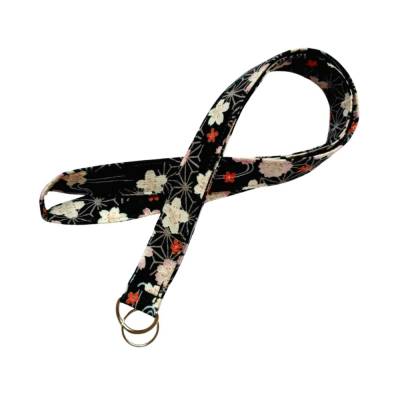 Langes Schlüsselband Lanyard Japan Sakura Aanoha Schwarz Rot Beige