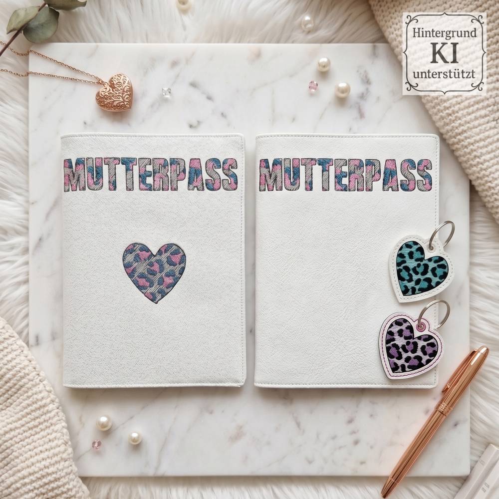 ITH Mutterpasshülle Leo – 14 Stickmotive, 34 Dateien, 3 Größen ab 20x30 Rahmen – Vina Stickdateien Bild 9