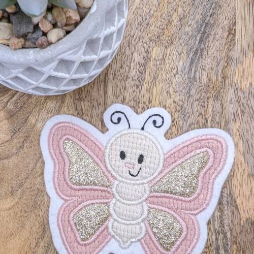 Patch/Applikation/Aufnäher/Bügelbild - Schmetterling - Frühling, Tier, Geburtstag