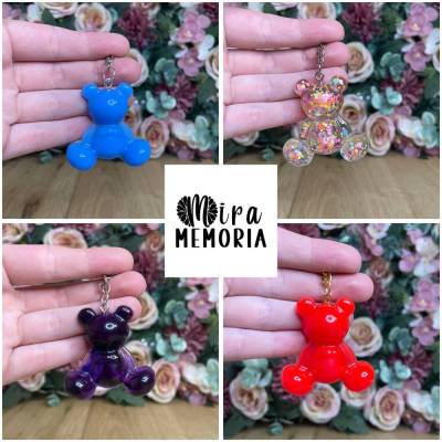 Schlüsselanhänger Bärchen aus Resin – Handgemachtes Unikat