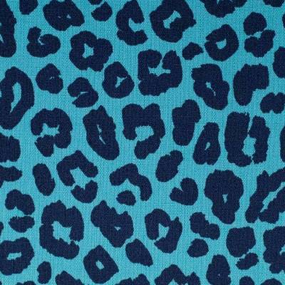 Baumwoll Webware im Leoprint türkis/ blau– Hochwertiger Baumwollstoff Swafing