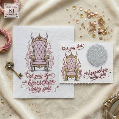 Stickdateien Herrscher Thron: 8 Dark Fantasy Motive ab 10x10 Rahmen – Vina