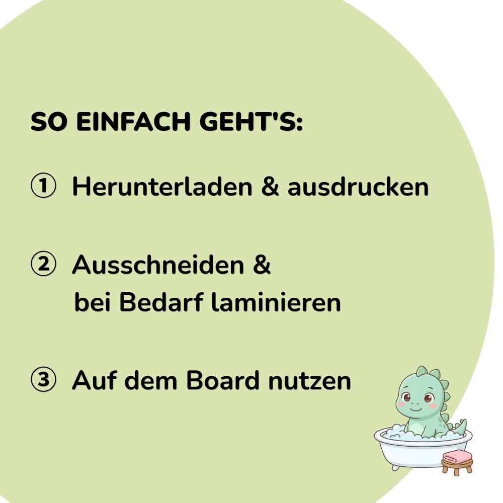 Morgen & Abendroutine für Kinder Dino, Routineplan, Morgenroutine Kinder Dinosaurier, Routinekarten PDF, Tagesplan zum A Bild 3