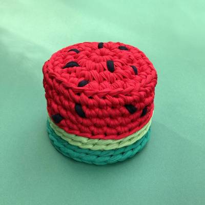Y2K Vintage Must-have: Melonen Klopapier-Hut | Retro Bad-Highlight & Witziges Geschenk zum Einzug | Woolbloomy Handmade