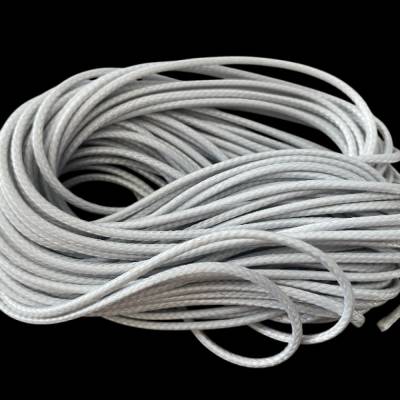 10 m Baumwollband gewachst 1.5 mm grau Kordel Schnur B2-1018