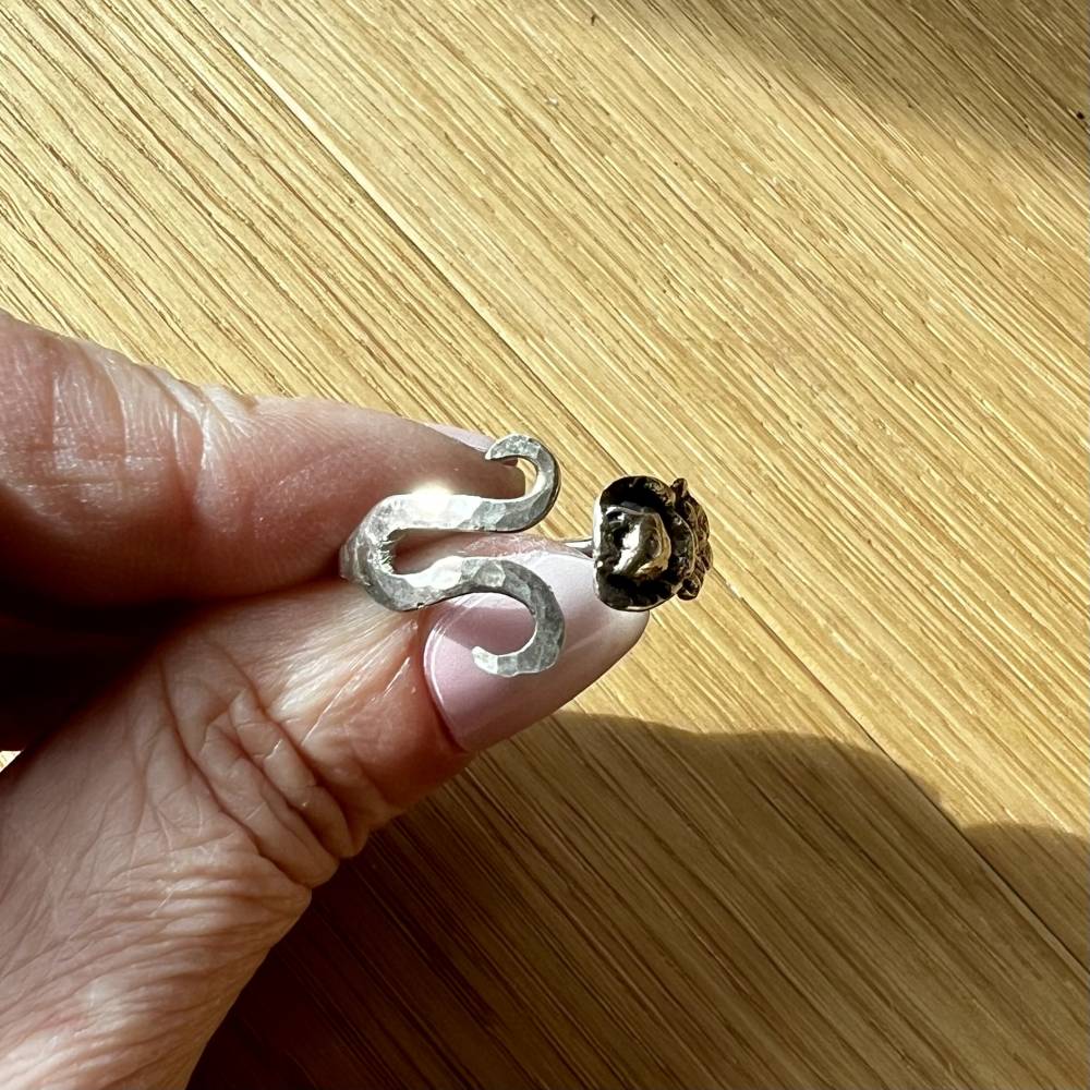 Vintage Besteckring aus 800 Silber – handgefertigt – Unikat – Upcycling Bild 10