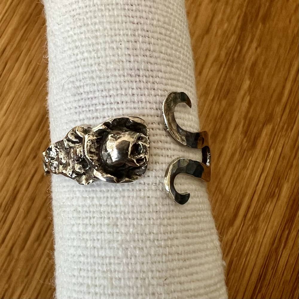 Vintage Besteckring aus 800 Silber – handgefertigt – Unikat – Upcycling Bild 2