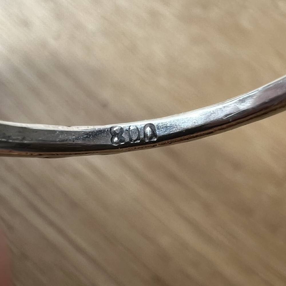 Vintage Besteckring aus 800 Silber – handgefertigt – Unikat – Upcycling Bild 6