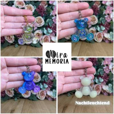 Schlüsselanhänger Bärchen aus Resin – Handgemachtes Unikat
