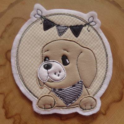 Applikation Hunde Welpe Button, Patch