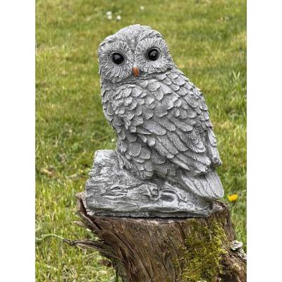 Steinfigur "große Eule" handgefertigt aus massivem Betonguss